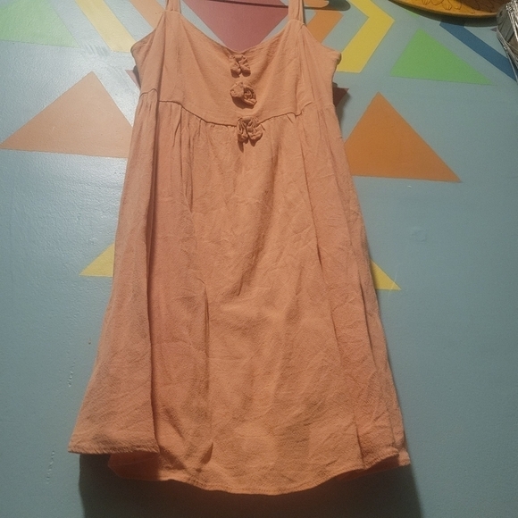 Forever 21 Exclusive Women's Peach Empire Waist Mini Dress Size Large - Picture 3 of 10